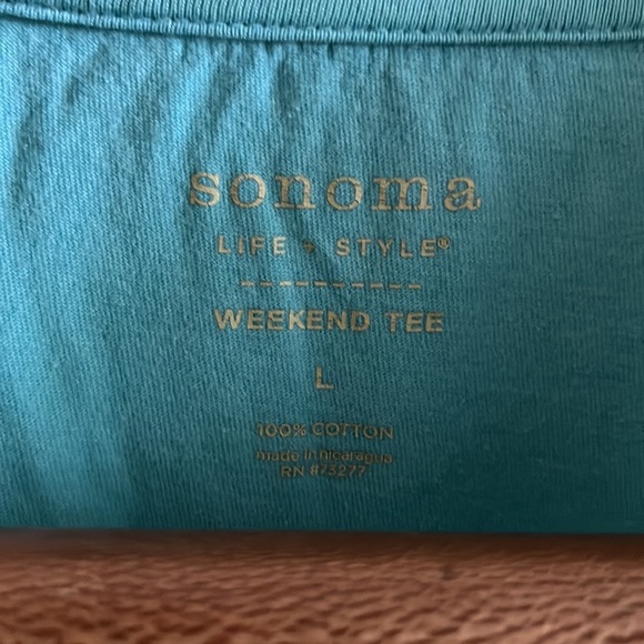 Sonoma Life Style Blue Short Sleeve Tee Size Large - Picture 4 of 5